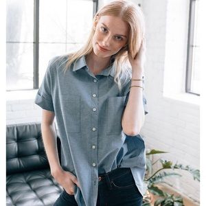 Tradlands everyday chambray box top size. XS